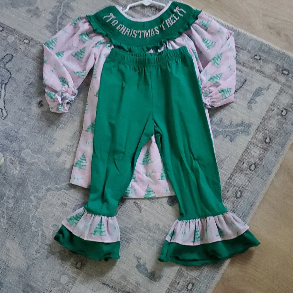 Tiny Town Smocks Girls Embroidered Smocked 